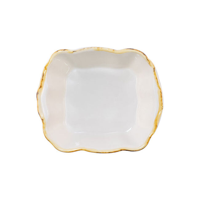 Vietri Italian Bakers Small Square Baker | White