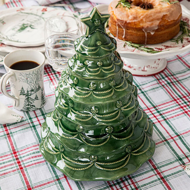 Juliska Berry & Thread Christmas Tree Cookie Jar | Basil