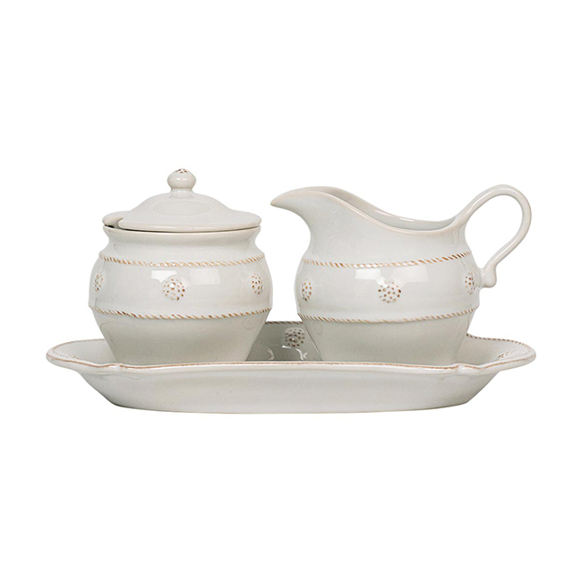 Juliska Berry & Thread 3-Piece Cream & Sugar Set | Whitewash