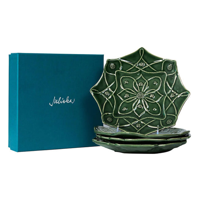 Juliska Jardins du Monde Dessert/Salad Plate Assorted Set/4 | Basil