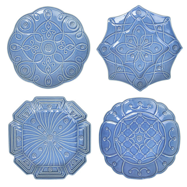 Product Juliska Jardins du Monde Dessert/Salad Plate - Assorted | Set/4 | Chambray