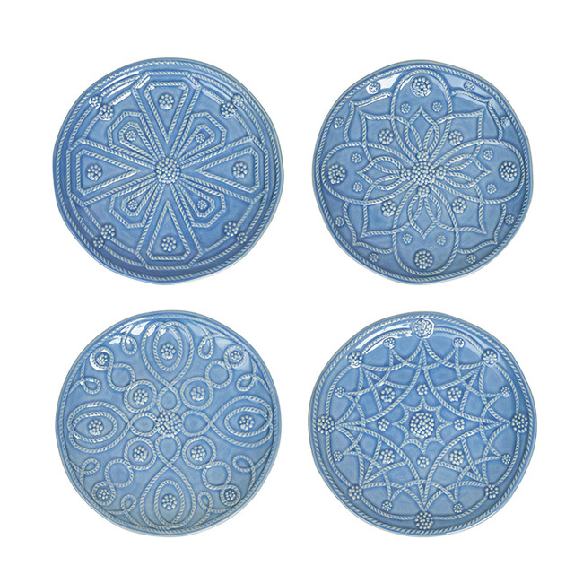 Product Juliska Jardins du Monde Side/Cocktail Plate - Assorted Set/4 | Chambray