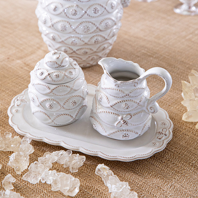 Juliska Jardins Du Monde Creamer/Sugar Set | Whitewash