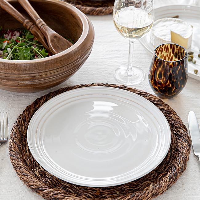 Juliska Bilbao Dinner Plate | Whitewash in situ