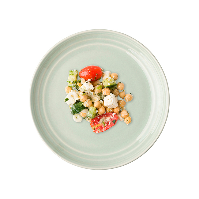 Juliska Bilbao Dessert/Salad Plate | Sage with food