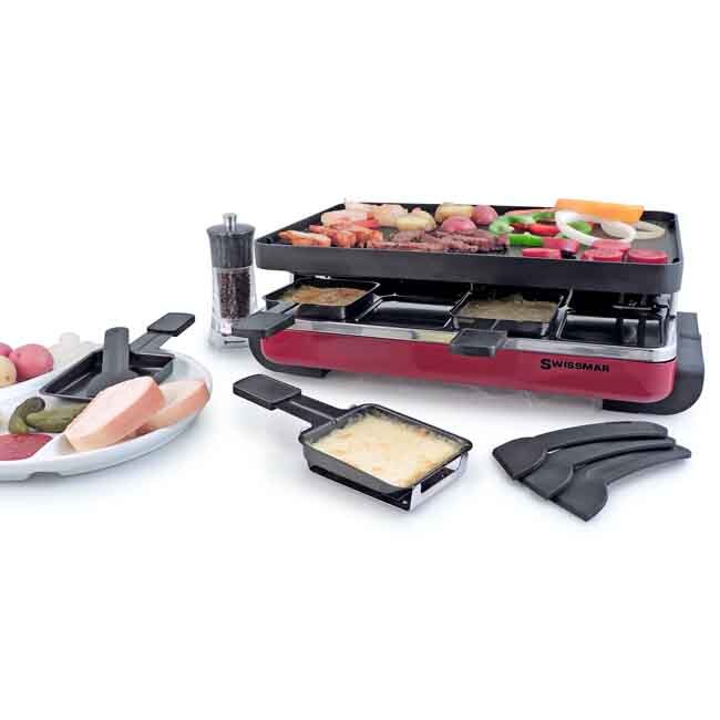 Swissmar Raclette Grille | Classic Red in use