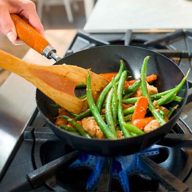 Ken Hom Classic Non-Stick Carbon Steel 7.75” Mini Wok