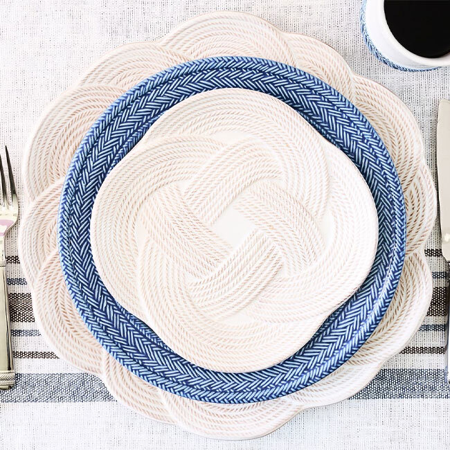 Juliska Le Panier Mystic Knot Dessert/Salad Plate | Whitewash