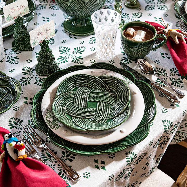 Juliska Le Panier Mystic Knot Mug | Basil in place setting