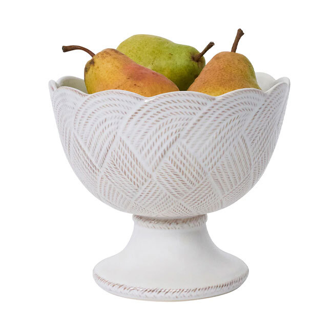 Juliska Le Panier Mystic Knot Footed Bowl | Whitewash in use