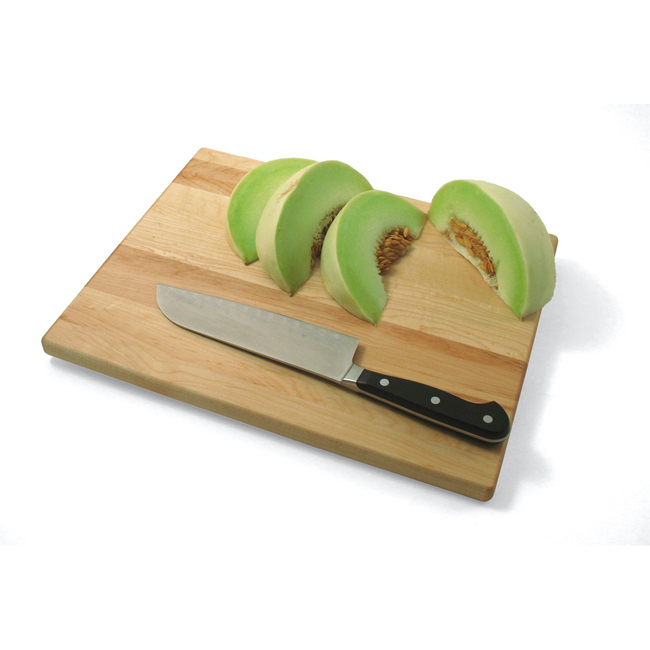 J.K. Adams Large Maple Prep Cutting Board | 17” x 14”  in use