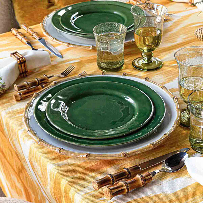 Juliska Puro Dinner Plate - Basil - Place Setting