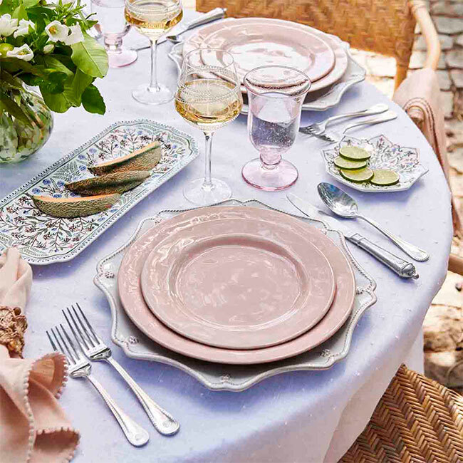Juliska Puro Dinner Plate - Blush - Place Setting
