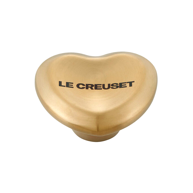 Le Creuset Light Gold Heart Knob