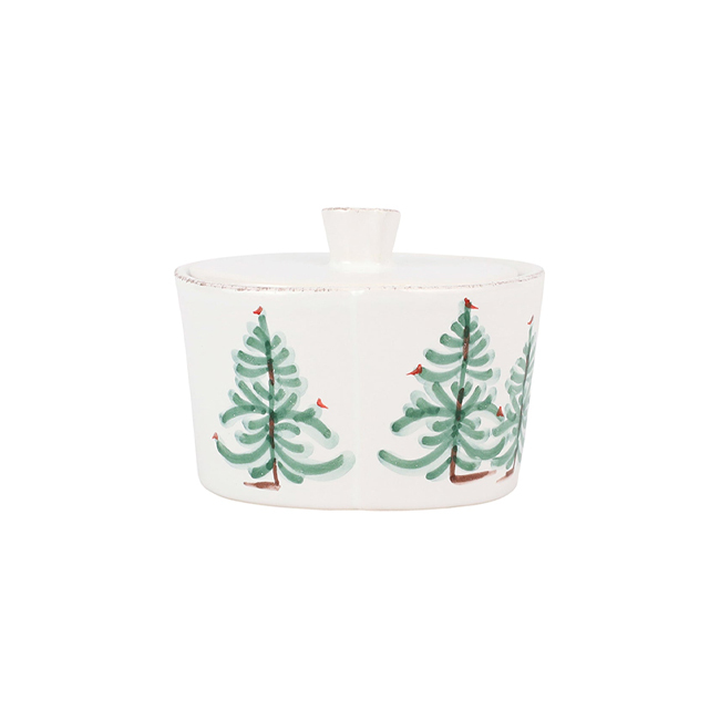 Product Vietri Lastra Holiday Sugar Bowl