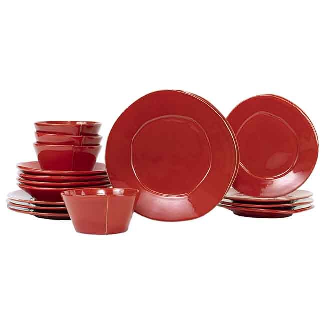 Vietri Lastra 16-Piece Place Setting | Red