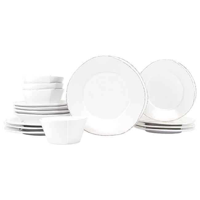 Lastra Sixteen-Piece Place Setting - White