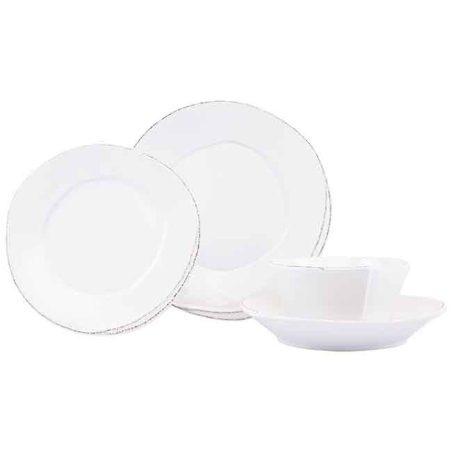 Vietri Lastra 4-Piece Place Setting - White