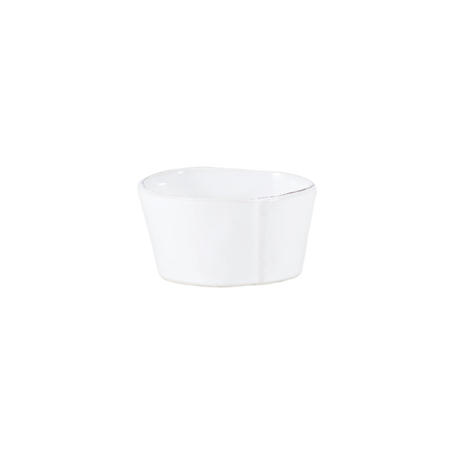 Vietri Lastra Condiment Bowl | White