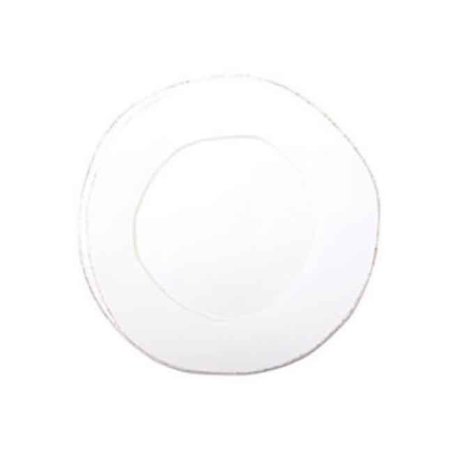 Vietri Lastra European Dinner Plate - White