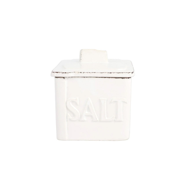 Product Vietri Lastra White Salt Cellar - front