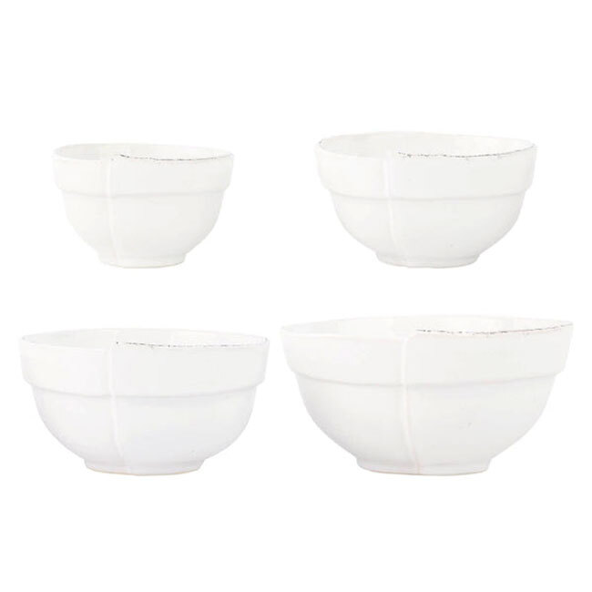 Product Vietri Lastra White Assorted Prepping Bowls | Set of 4