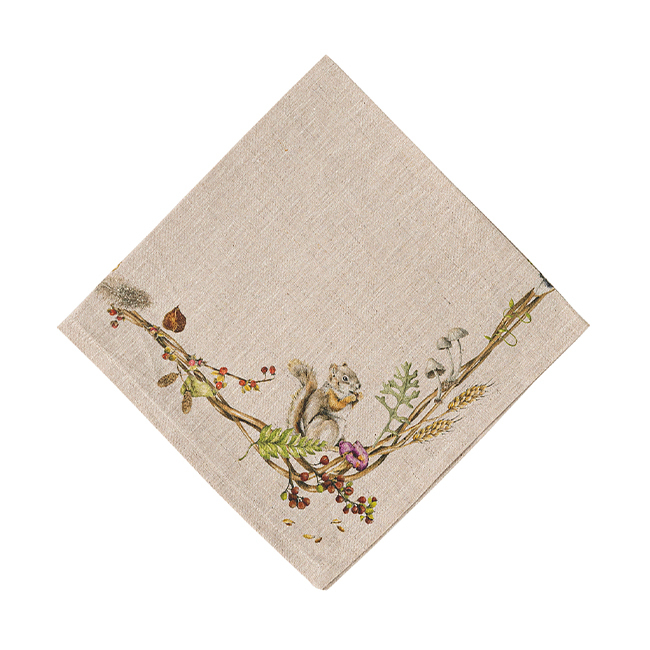 Juliska Forest Walk Napkin with Animals | Multi