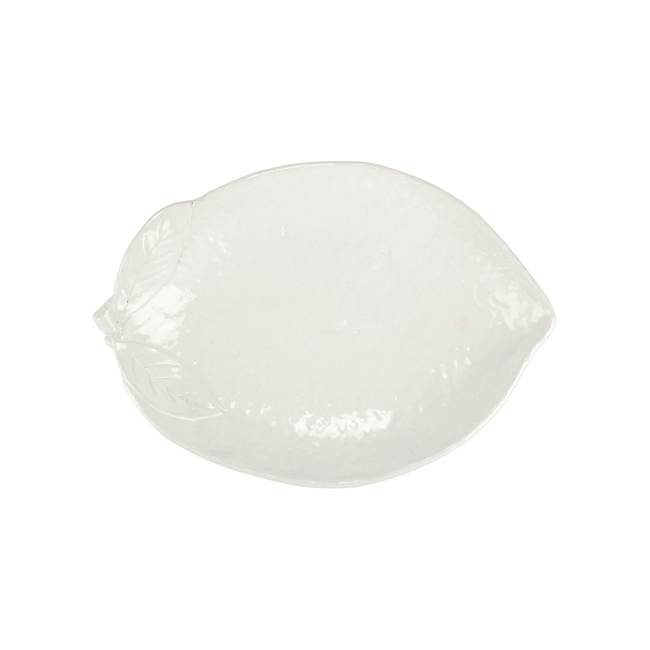 Product Vietri Limoni White Figural Lemon Platter
