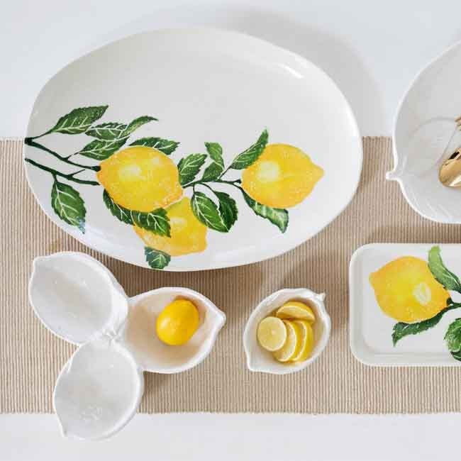 Vietri Limoni Medium Oval Platter Lifestyle