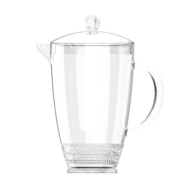 Juliska Le Panier Clear Acrylic Lidded Pitcher