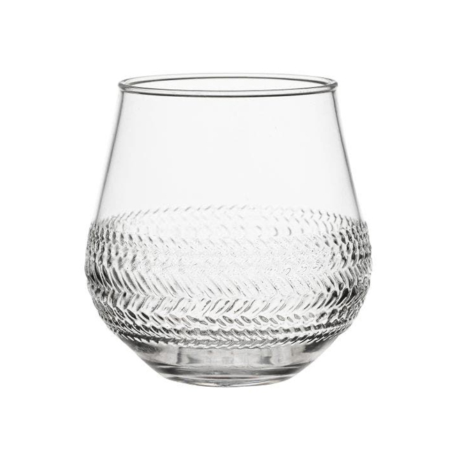 Juliska Le Panier Clear Acrylic Stemless Wine Glass