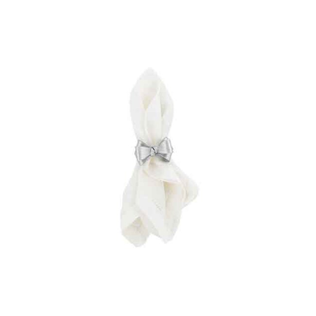 Product Juliska Tuxedo Silver Napkin Ring w/Napkin