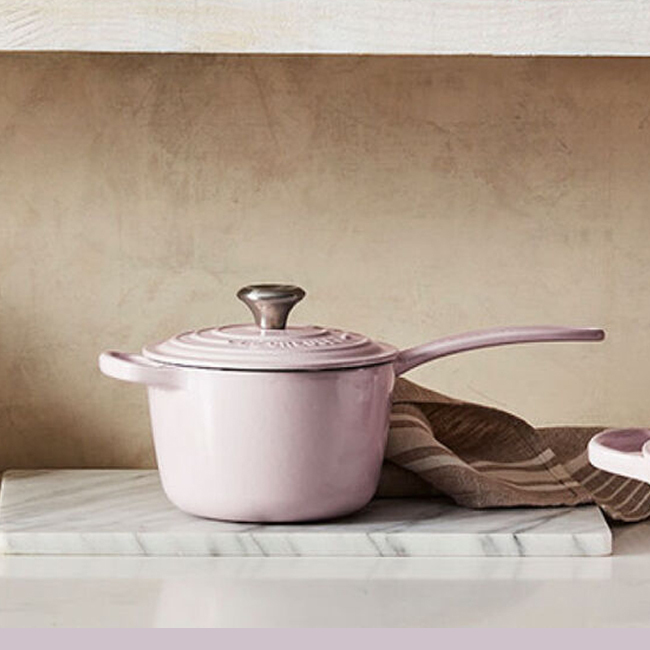 Le Creuset 2.25-Quart Signature Cast Iron Saucepan - Meringue