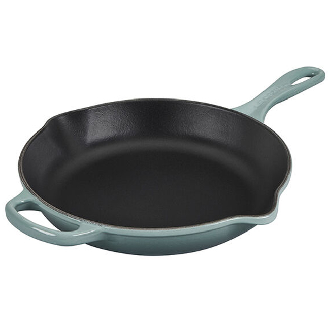 Le Creuset Signature 10.25 inch Cast Iron Round Skillet | Sea Salt