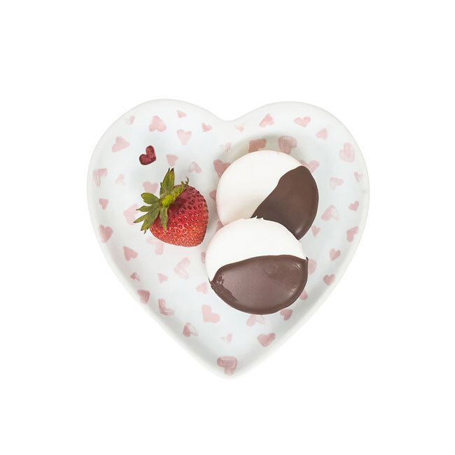 Juliska Love You More 7” Hostess Tray | Pink with bon-bons