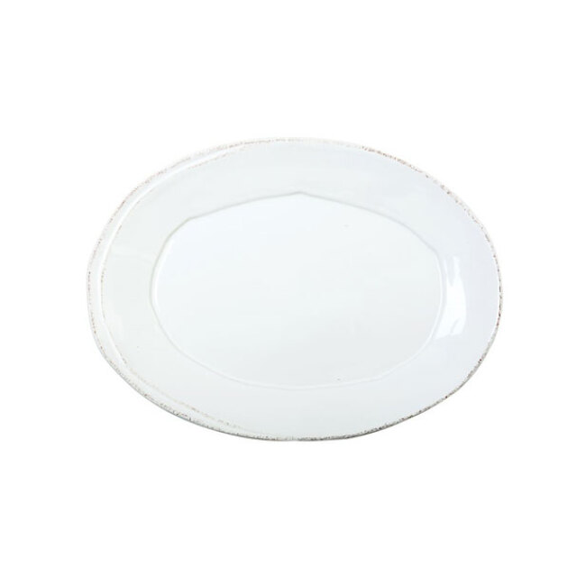 Product Vietri Lastra White Small Oval Platter
