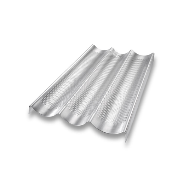 Product USA Pan Commercial French 3-Loaf Baguette Pan