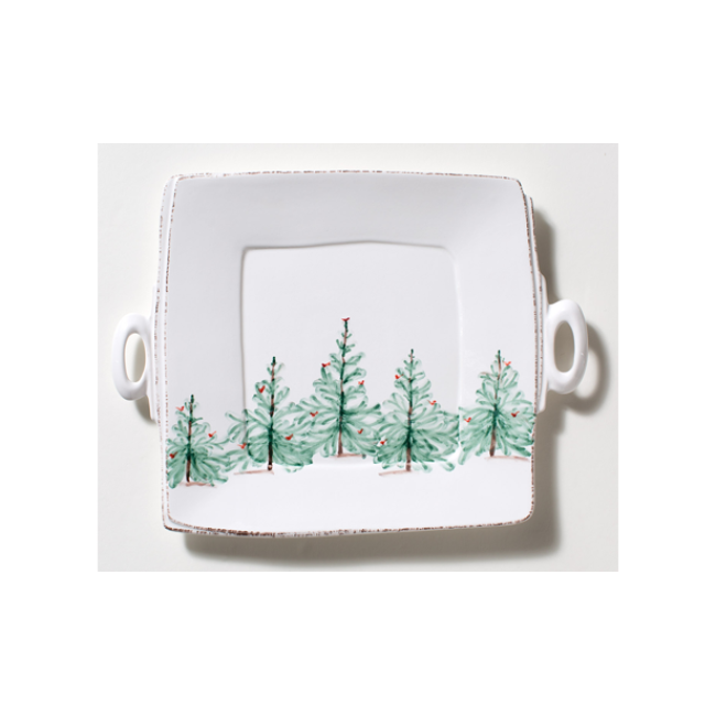 Product Vietri Lastra Holiday Square Platter