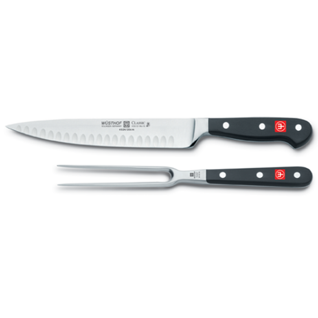 Wüsthof Classic 2-Piece Hollow Edge Carving Set