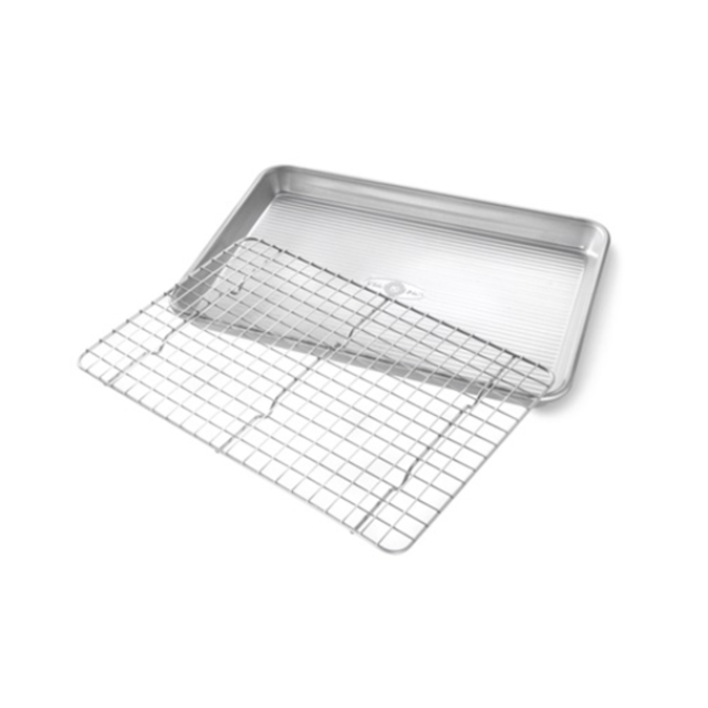 USA Pan Commercial Quarter Baking Sheet Rack Set