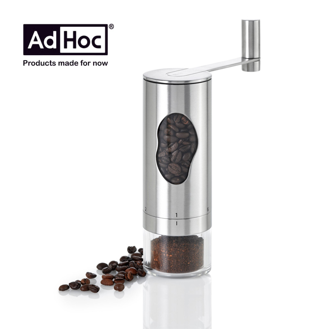 AdHoc Mrs. Bean Manual Stainless Steel Coffee Grinder with Adjustable  Coarseness Settings