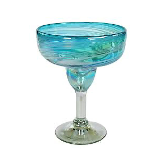 Product Pacific Merchants Aqua Swirl Margarita Glass
