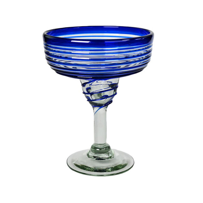 Product Pacific Merchants Cobalt Blue Vortex Margarita Glass