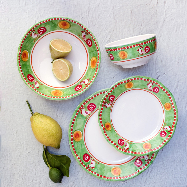 Vietri Campagna Melamine Dinner Plate | Gallina place setting