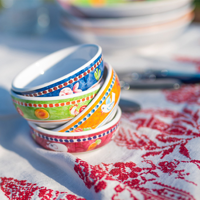 Vietri Campagna Melamine Olive Oil Bowl | Gallina - lifestyle