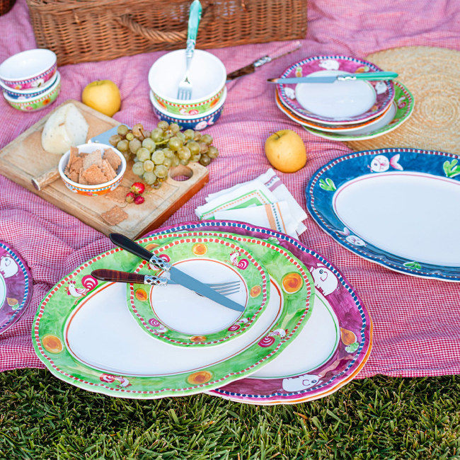 Vietri Campagna Melamine Oval Platter | Gallina - lifestyle