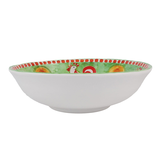 Product Vietri Campagna Melamine Serving Bowl | Gallina - side