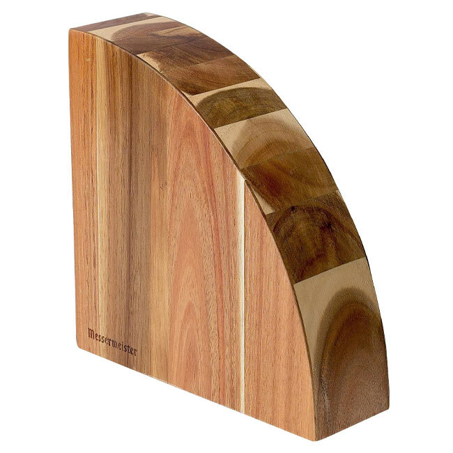 Product Messermeister Wood Quarter Round Magnetic Knife Block