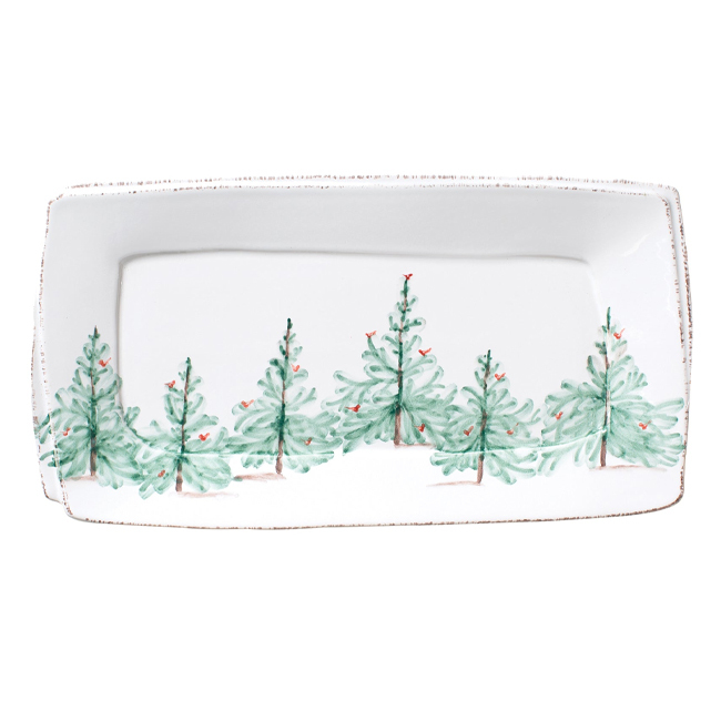 Product Vietri Melamine Lastra Holiday Rectangular Platter