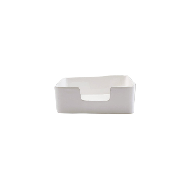 Product Vietri Melamine Lastra White Dinner Napkin Holder